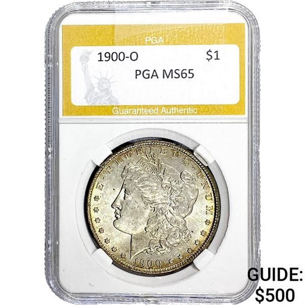 1900-O Morgan Silver Dollar PGA MS65