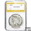 Image 1 : 1921 Silver Peace Dollar PGA MS63