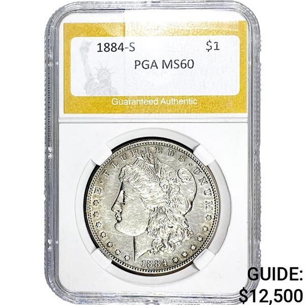 1884-S Morgan Silver Dollar PGA MS60
