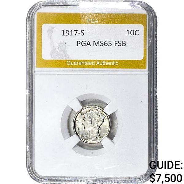 1917-S Mercury Silver Dime PGA MS66 FSB