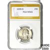 Image 1 : 1939-D Washington Silver Quarter PGA MS66