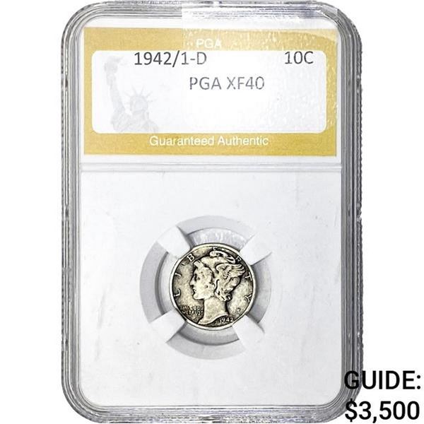 1942/1-D Mercury Silver Dime PGA XF40