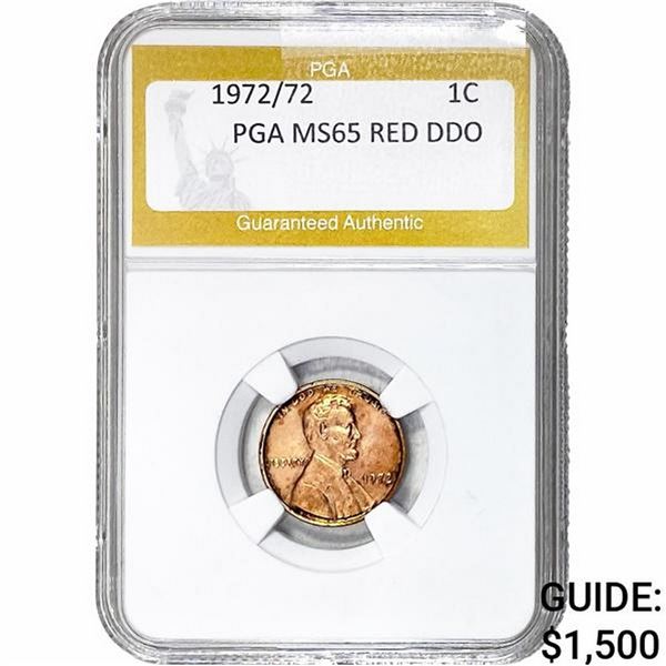 1972/72 Lincoln Memorial Cent PGA MS65 RED DDO