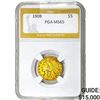 1908 $5 Gold Half Eagle PGA MS65