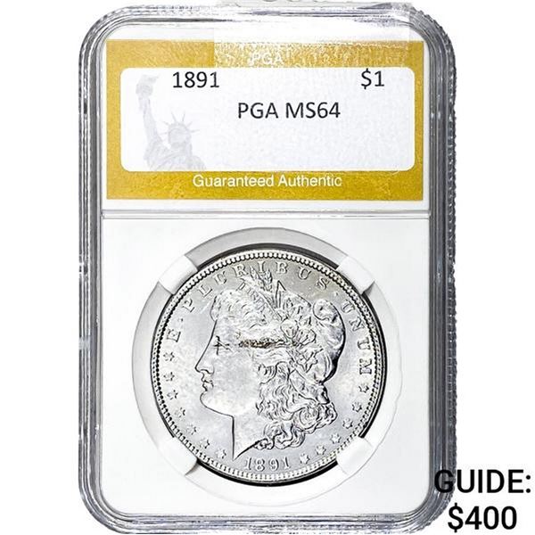 1891 Morgan Silver Dollar PGA MS64