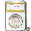 1922-D Silver Peace Dollar PGA MS64