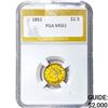 1851 $2.50 Gold Quarter Eagle PGA MS61