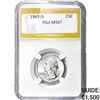 1943-D Washington Silver Quarter PGA MS67