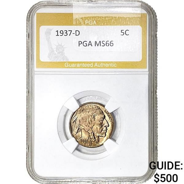 1937-D Barber Nickel PGA MS66