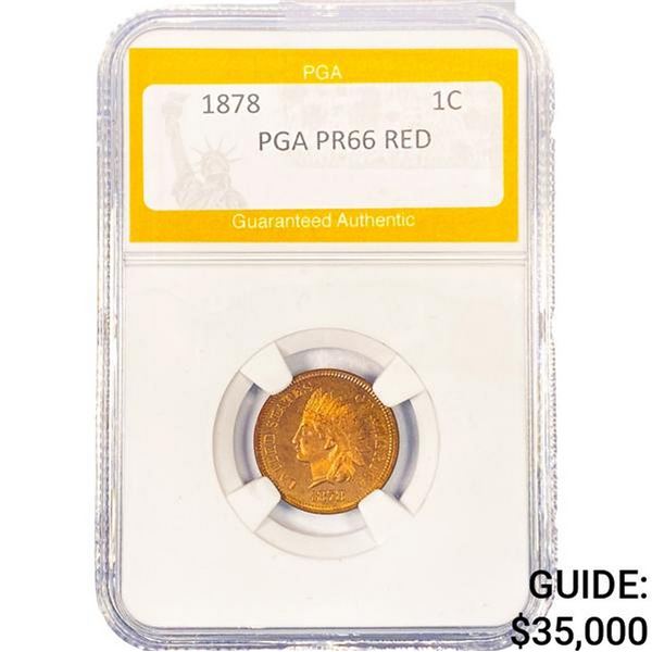 1878 Indian Head Cent PGA PR66 RED
