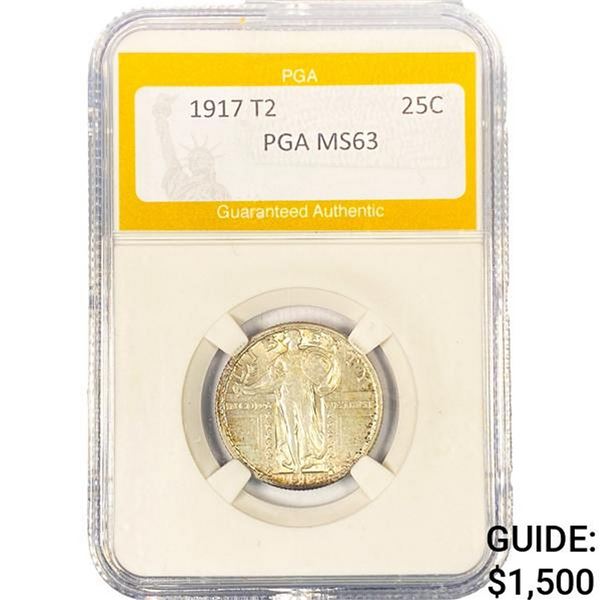 1917 Standing Liberty Quarter PGA MS63 T2