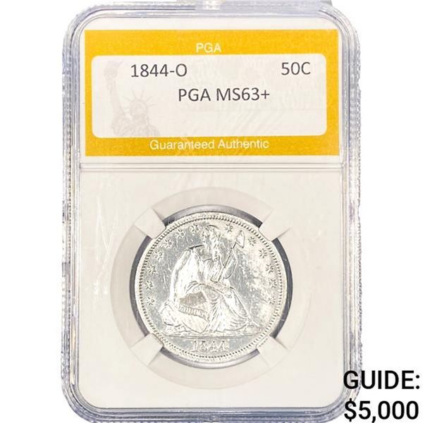 1844-O Seated Liberty Half Dollar PGA MS63+
