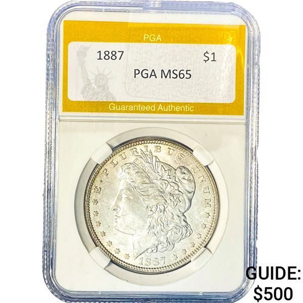 1887 Morgan Silver Dollar PGA MS65