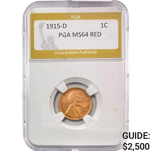 1915-D Wheat Cent PGA MS64 RED