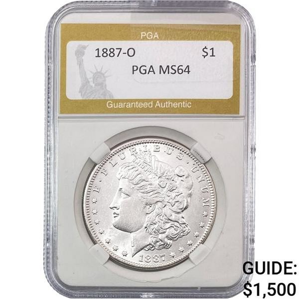 1887-O Morgan Silver Dollar PGA MS64