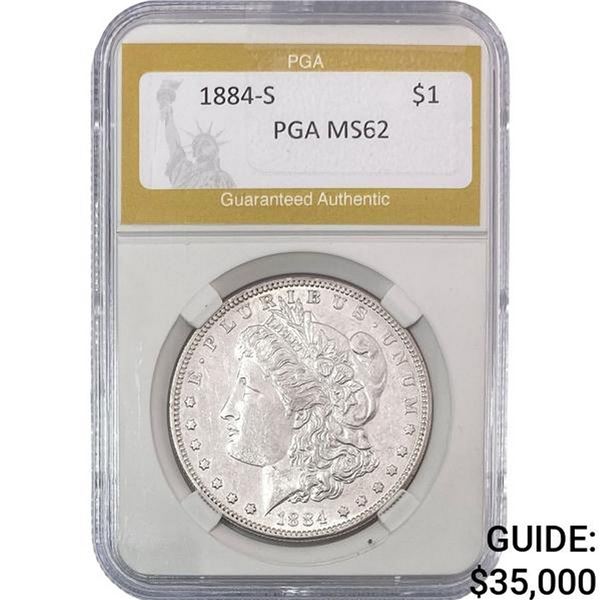 1884-S Morgan Silver Dollar PGA MS62