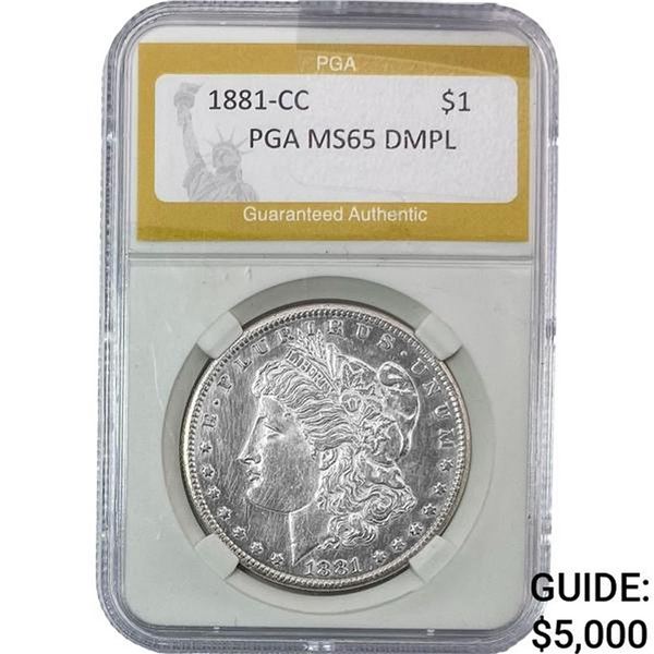 1881-CC Morgan Silver Dollar PGA MS65 DMPL