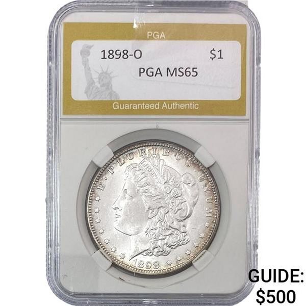 1898-O Morgan Silver Dollar PGA MS65