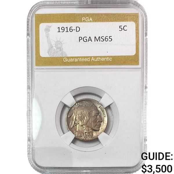 1916-D Buffalo Nickel PGA MS65