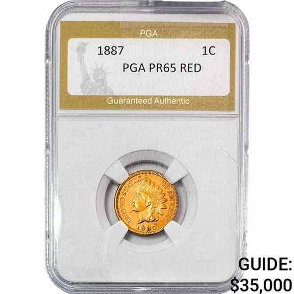 1887 Indian Head Cent PGA PR66 RED