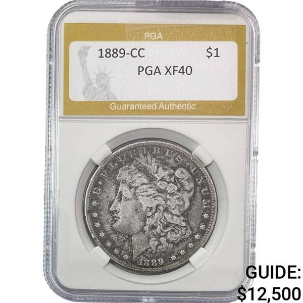 1889-CC Morgan Silver Dollar PGA XF40