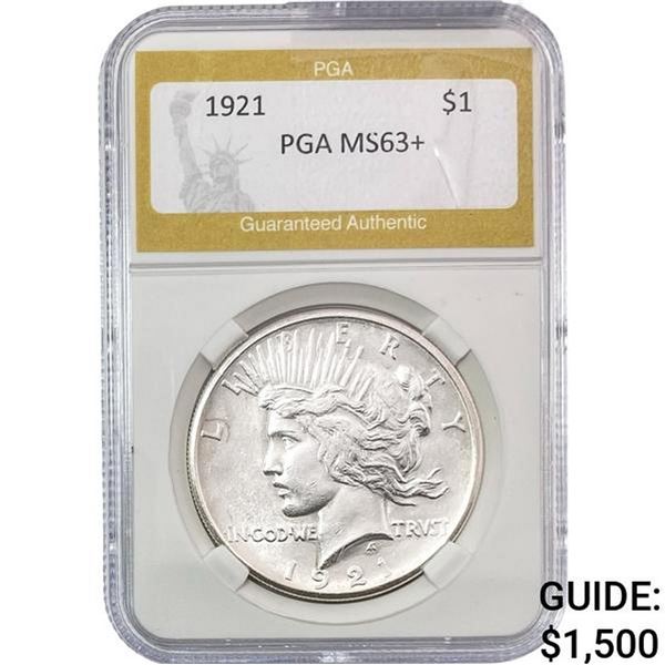 1921 Silver Peace Dollar PGA MS63+