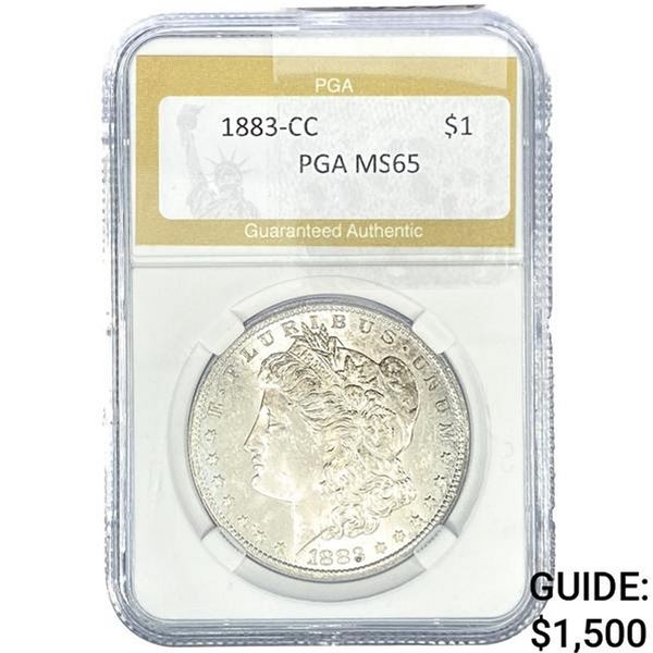1883-CC Morgan Silver Dollar PGA MS65