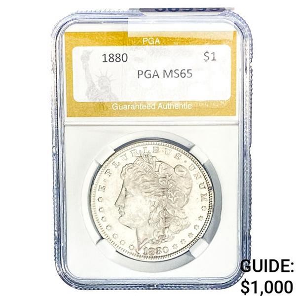 1880 Morgan Silver Dollar PGA MS65