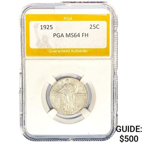 1925 Standing Liberty Quarter PGA MS64 FH