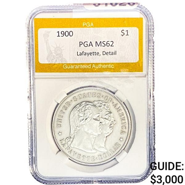 1900 Lafayette Silver Dollar PGA MS62 DETAIL