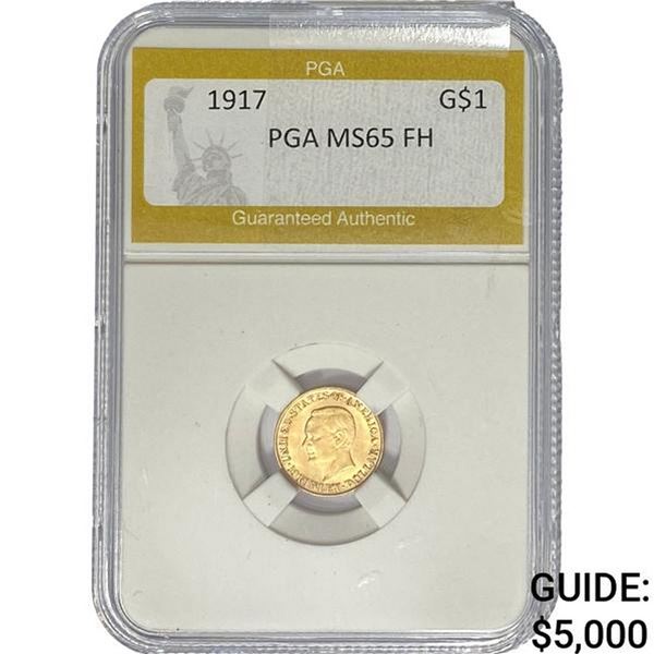 1917 McKinley Rare Gold Dollar PGA MS65
