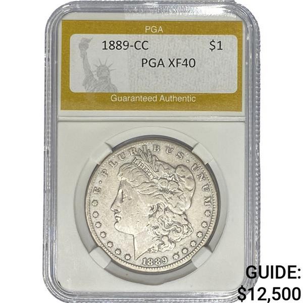 1889-CC Morgan Silver Dollar PGA XF40
