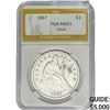 Image 1 : 1867 Seated Liberty Dollar PGA MS61 DETAIL