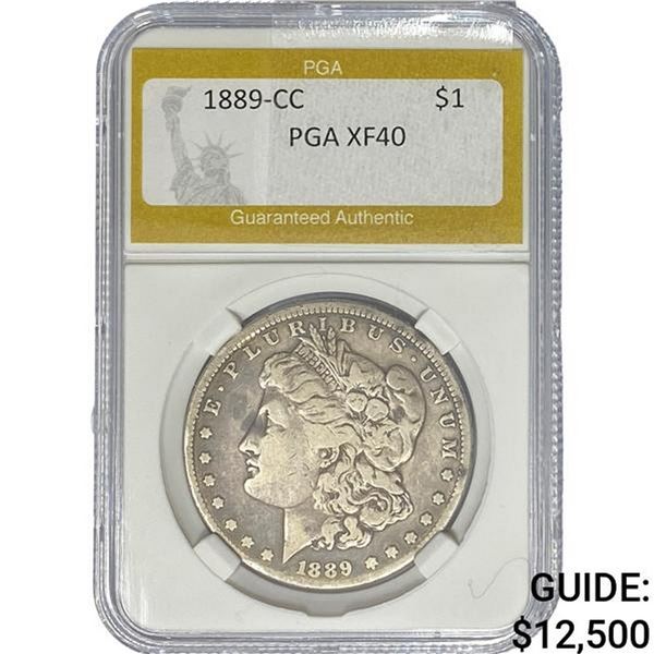 1889-CC Morgan Silver Dollar PGA XF40