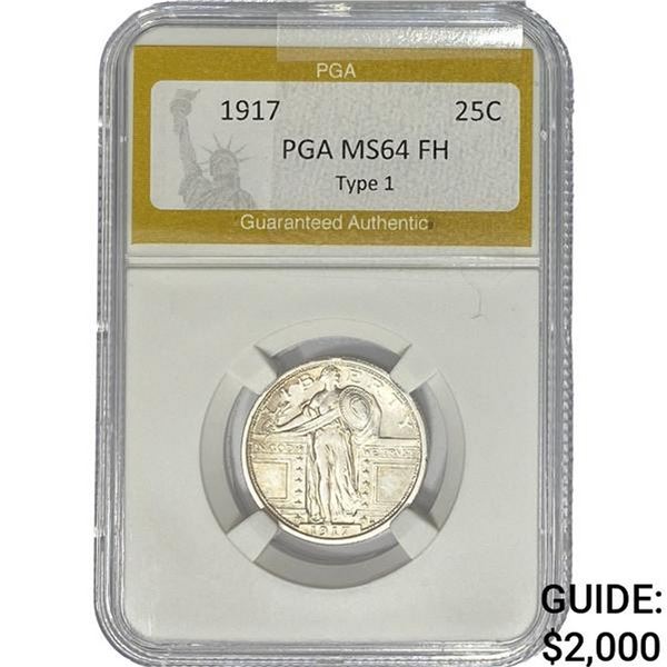1917 Standing Liberty Quarter PGA MS64 FH
