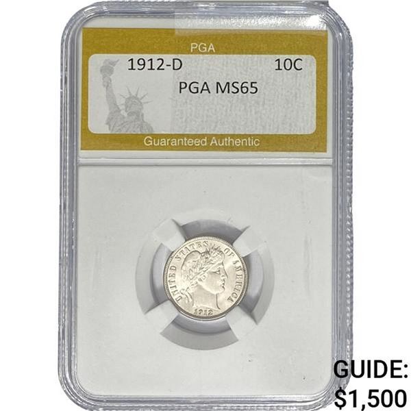 1912-D Barber Dime PGA MS65
