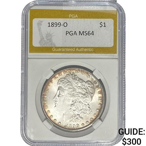 1899-O Morgan Silver Dollar PGA MS64