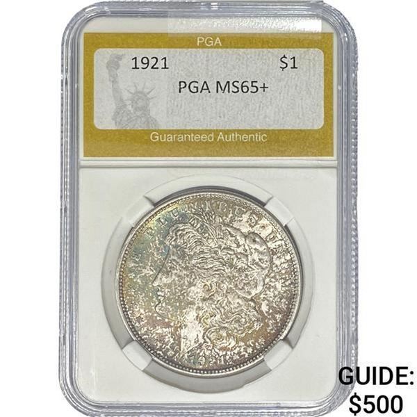 1921 Morgan Silver Dollar PGA MS65+