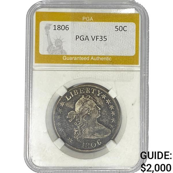 1806 Draped Bust Half Dollar PGA VF35