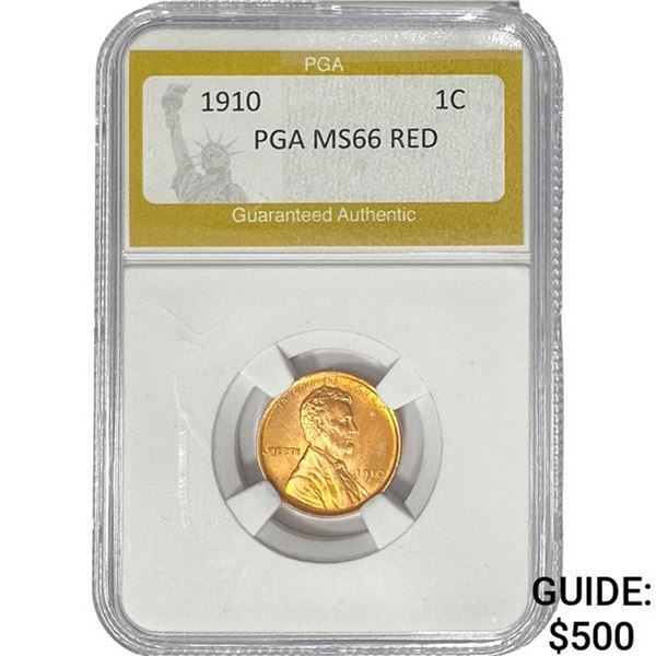 1910 Wheat Cent PGA MS66 RED