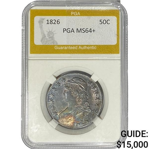 1826 Capped Bust Half Dollar PGA MS64+