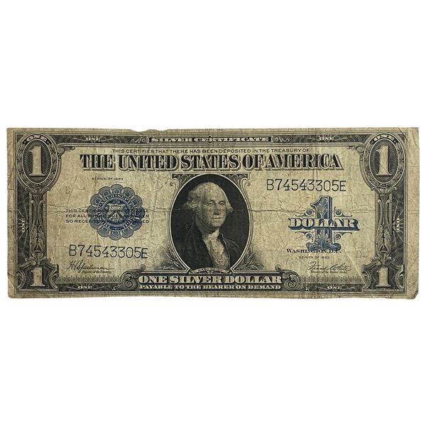 1923 $1 Lg. Size Silver Certifate Blue Seal