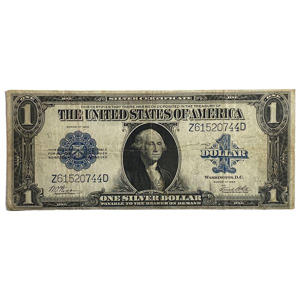 1923 $1 Lg. Size Silver Certifate Blue Seal