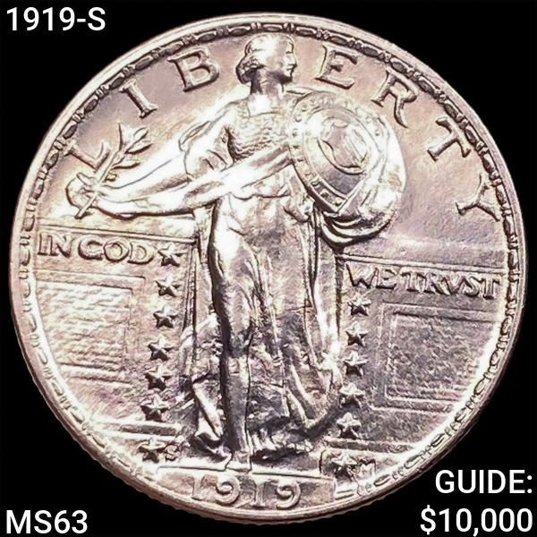 1919-S Standing Liberty Quarter CHOICE BU