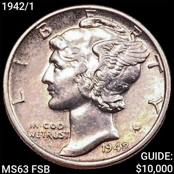 1942/1 Mercury Dime CHOICE BU FSB