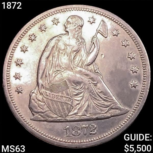 1872 Morgan Silver Dollar CHOICE BU