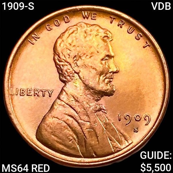 1909-S VDB Wheat Cent CHOICE BU RD