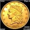Image 1 : 1834 Plain 4 $5 Gold Half Eagle UNCIRCULATED