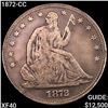 Image 1 : 1872-CC Seated Liberty Half Dollar NEARLY UNCIRCULATED