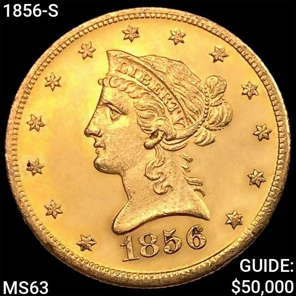 1856-S $10 Gold Eagle CHOICE BU